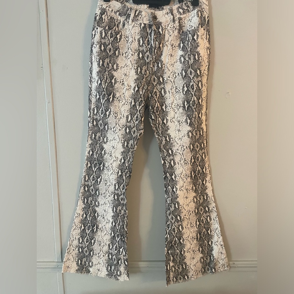 Lucky&Blessed Snake Print Jeans